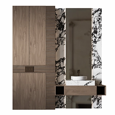 Luxurious Bath Set Essentials 3D model image 1 