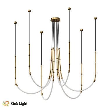 Bofor Bronze Pendant Chandelier 160cm 3D model image 1 