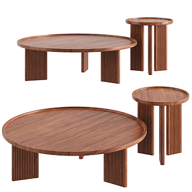 Diagil Walnut Coffee Tables 3D model image 1 