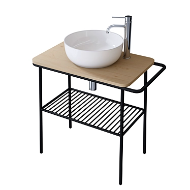 Elegant Scarabeo Ceramiche Fuji Basin 3D model image 1 