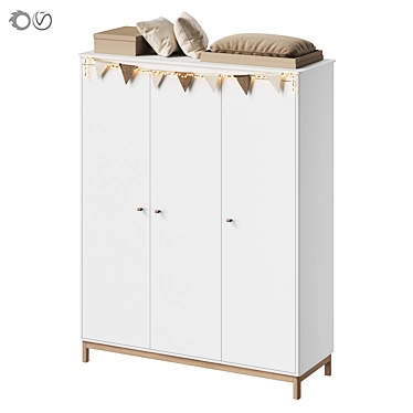 Wardrobe Ellipse Classic series 3-door for children&#39;s room