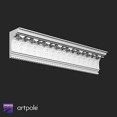 Ornamental Gypsum Cornice SK171 3D model image 1 