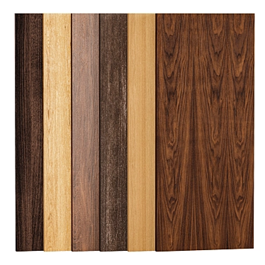 Oak Wood 6-Color Texture Collection 3D model image 1 