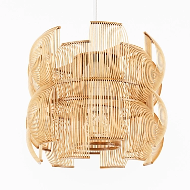 Bamboo Lines Pendant Light 3D model image 1 