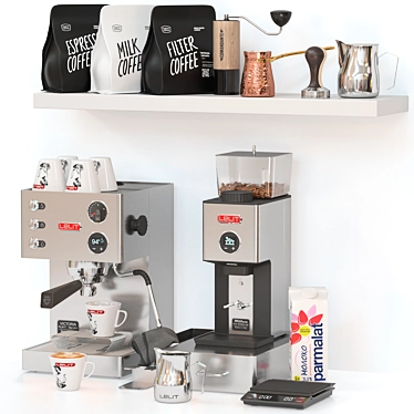 Premium Home Coffee Equipment Set 3D model image 1 