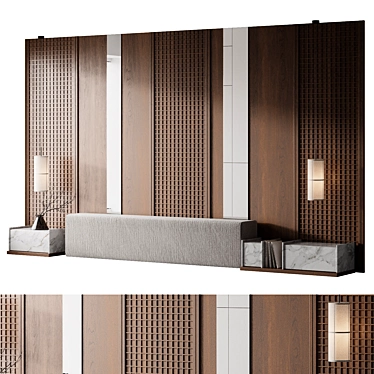 Headboard 7 Design Model 3D model image 1 