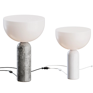 Minimalist Kizu Table Lamp Set 3D model image 1 