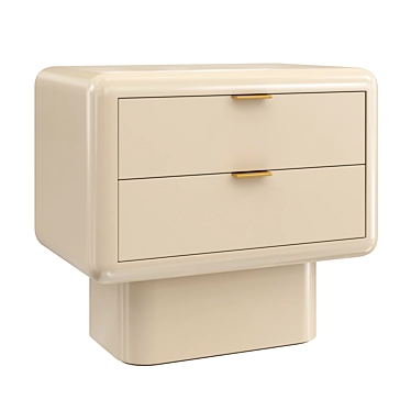 1980s Steve Chase Bedside Tables 3D model image 1 