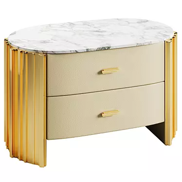 Luxurious Empire Nightstand by LUXXU 3D model image 1 