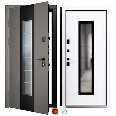 Metal Entry Door MG 885.1 3D model image 1 