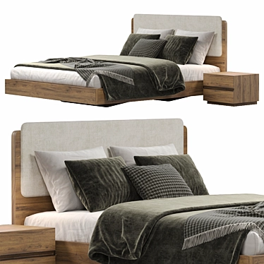 Elegant Laskasas Bruny Bed 3D model image 1 