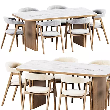  Scandinavian Dining Set 257 3D model image 1 