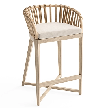 Natural Malawi Tub Barchair Uniqwa 3D model image 1 