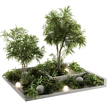 Modern Outdoor Greenery Beauty 3D model image 1 