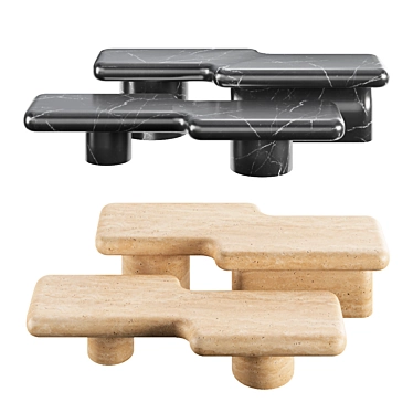 Circuitos Marble Coffee Tables 3D model image 1 