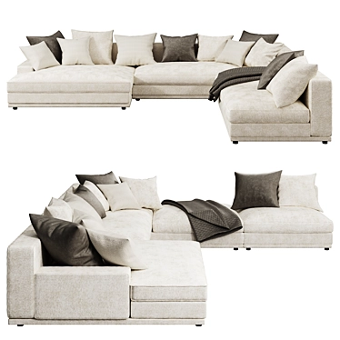 Contemporary Modular Sofa Vancouver 3D model image 1 
