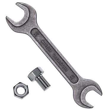 Chrome-Vanadium Wrench Kit 3D model image 1 