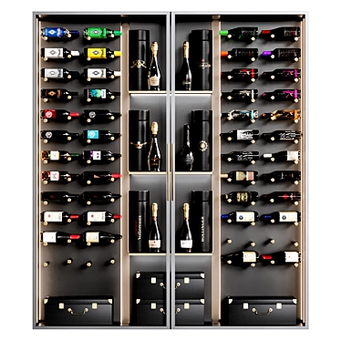 Versatile Wine Storage Shelf Rack 3D model image 1 