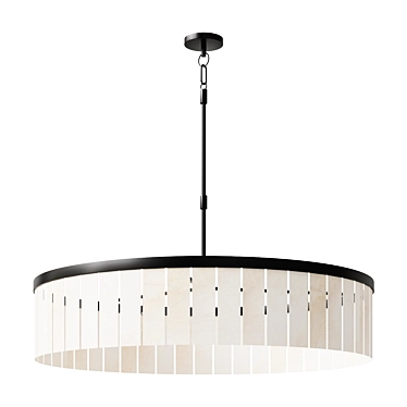 Alabaster Tile Round Chandelier - Windham 3D model image 1 