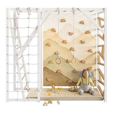 Kids Sports Climbing Gym Set 3D model image 1 