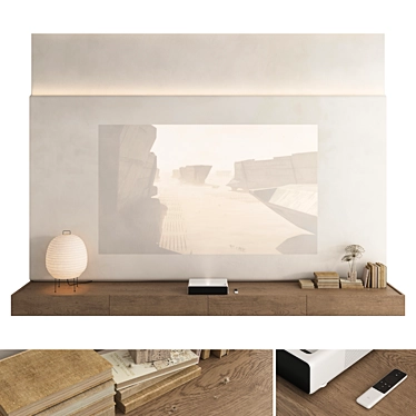 Xiaomi Laser Projector TV Wall Set 3D model image 1 