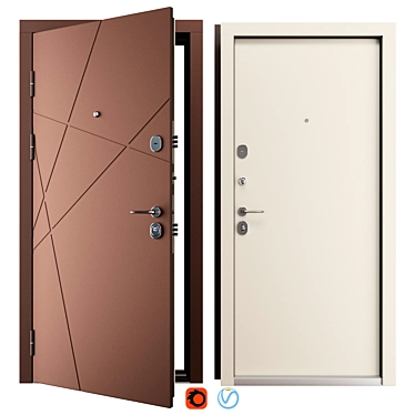 Metal Entry Door MG 169 3D model image 1 