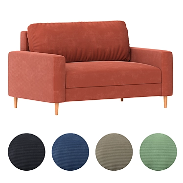 Ines Vertical Sofa: 5 Upholstery Options 3D model image 1 