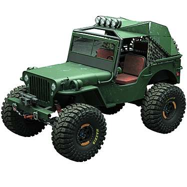 Willys Monster Truck Model 3D model image 1 