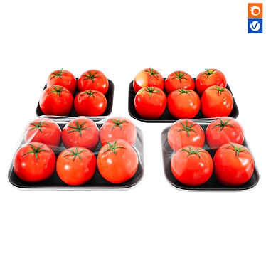 Tomatoes Set09: Textured Tomato Model 3D model image 1 