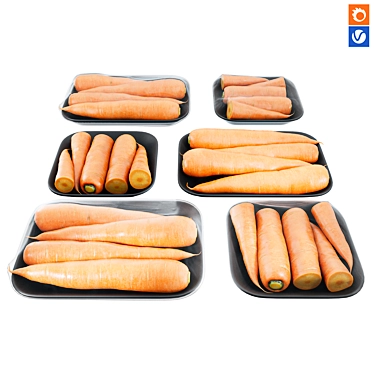 Versatile Carrot Texture Set 3D model image 1 