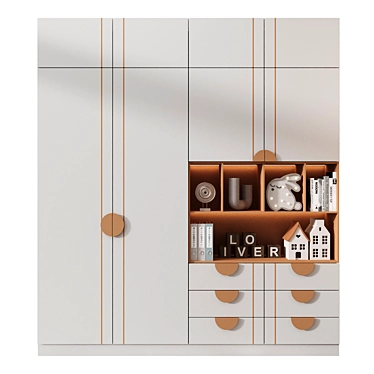 Modular Bookshelf Composition GHS-2542 3D model image 1 