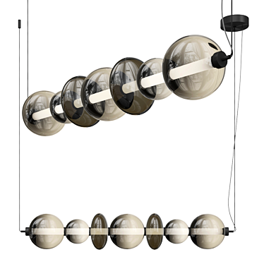 Modern Hanging Light Fixture: MAYTONI MOD307PL-L40B3K 3D model image 1 