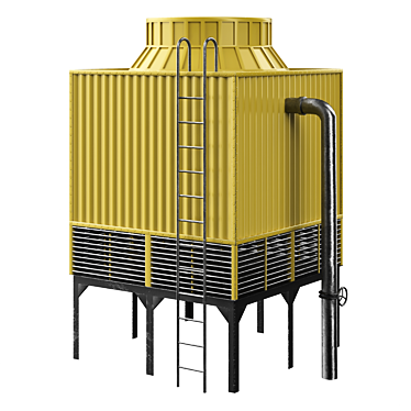 Industrial Cooling Tower 4K Model 3D model image 1 