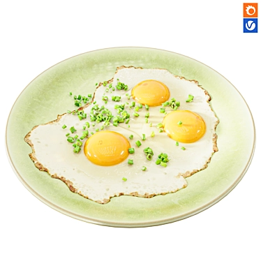 Versatile Egg Plate Set 3D model image 1 