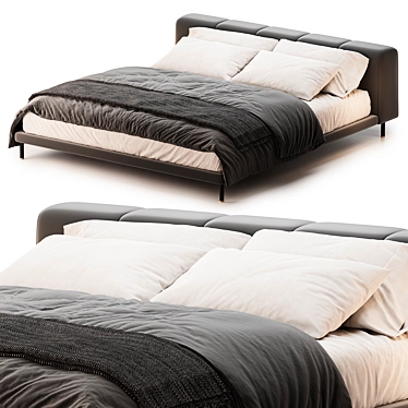 Saba Italia Pixel Air Modern Bed 3D model image 1 