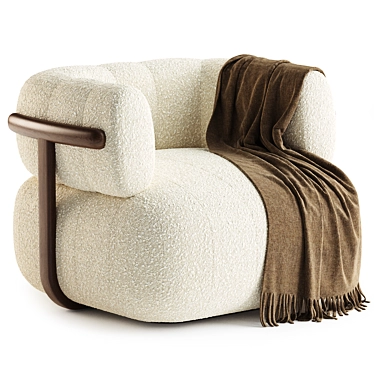 Sleek Altro Snow Swivel Chair 3D model image 1 
