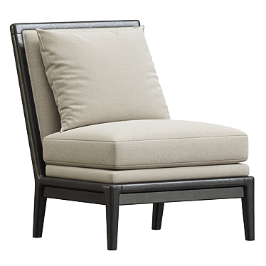 White Dilvorie Milo Lounge Chair 3D model image 1 