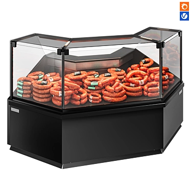 Glass Front Meat Coolers 3D model image 1 