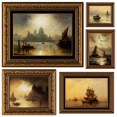 Set of paintings in classical style