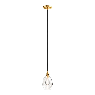 Petite Glass Cord Pendant Light 3D model image 1 