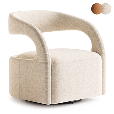 Sleek Swivel Chair: Modern Design 3D model image 1 