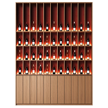 Modern Wine Cellar Wall Mount 3D model image 1 