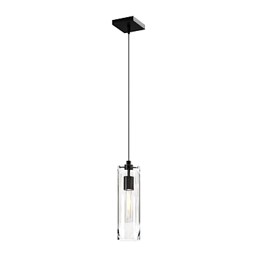 Elegant Maiden Pendant Light 3D model image 1 