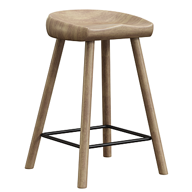  Sleek Modern Counter Stool 3D model image 1 