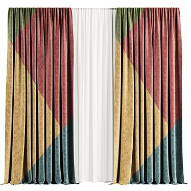 Corona Vray Curtain Set M67 3D model image 1 