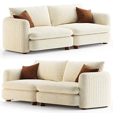 Versatile Vivienne Modular Sofa 3D model image 1 