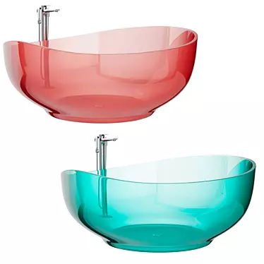 Crystal Clear Abber Bathtub AT9705 3D model image 1 