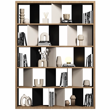 Modular Cabinet with Shelves 3D model image 1 