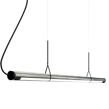 Sleek LED Glass Pendant Lamp 3D model image 1 