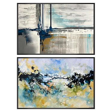 Artwork Set with Multiple Frames 3D model image 1 